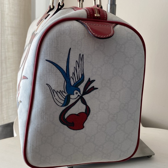 Authentic Gucci Tattoo Bird Monogram Speedy Bag - Picture 2 of 11